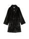 Черный плюшевый халат Victoria's Secret Short Cozy Robe, M\L