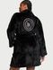 Черный плюшевый халат Victoria's Secret Short Cozy Robe, M\L