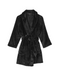 Черный плюшевый халат Victoria’s Secret Logo Short Cozy Robe, M\L
