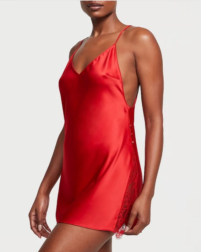 Платье/Ночная Рубашка Слип Дрес Victoria's Secret Icon Satin Mini Slip, XS