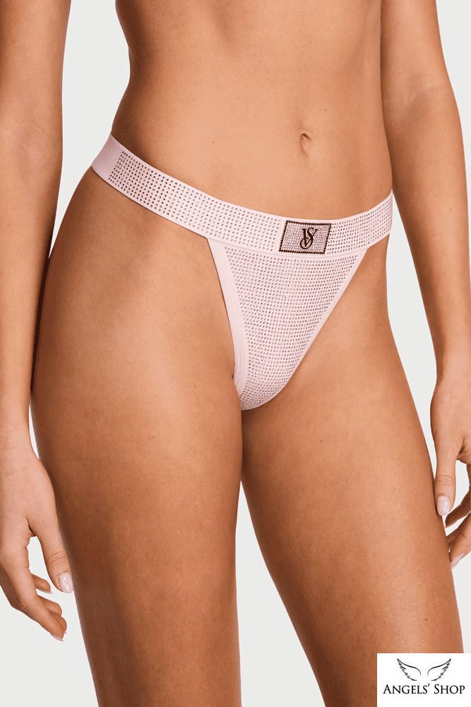 Комплект белья Shine Cotton Wireless Plunge Bralette & Shine V-String Panty розовый