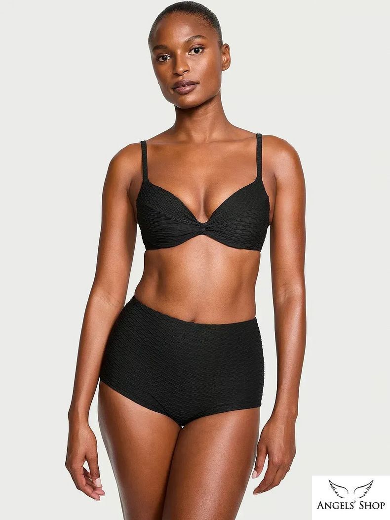Черный раздельный купальник Mix & Match Twist Push-Up Bikini Victoria's Secret