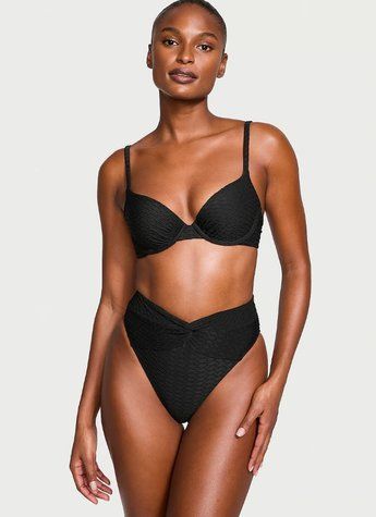 Чорний роздільний купальник Victoria's Secret Mix-and-Match Twist, 34C, XS