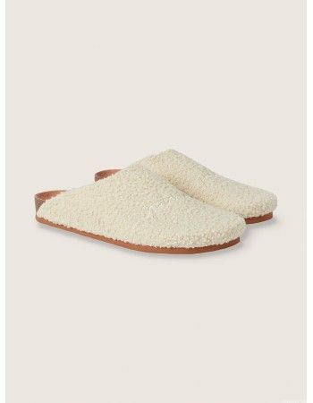 Тапочки Сабо PINK Cozy-Plush Clogs Beige, M