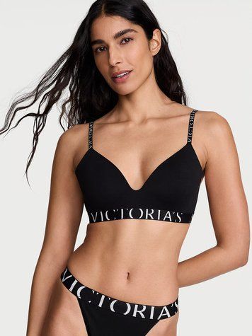 Бюстгальтер Cotton Exploded Logo Lightly Lined Wireless Bra, 34C