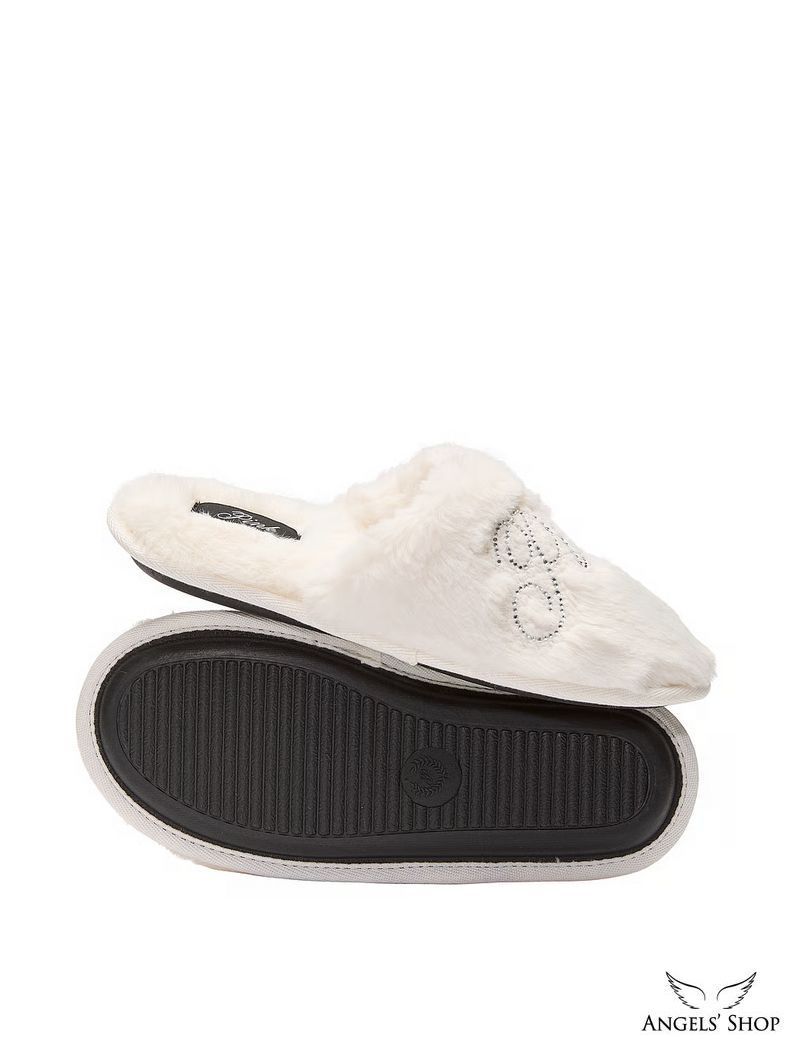 Тапочки Pink Faux-Fur Closed-Toe Slippers, S