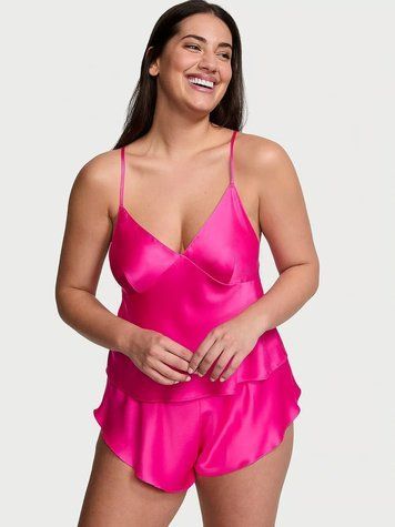 Комплект для сну Victoria's Secret Satin Open-Back Cami & Shorts Set