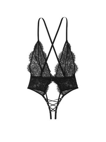 Victoria's Secret Unlined Corded Lace Teddy