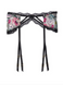 Черный пояс для чулок с цветочным узором Victoria's Secret Wild Roses Garter Belt, XS\S