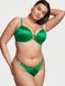 Зеленый кружевной комплект белья со стразами Victoria’s Secret Embellished Very Sexy, 32B, XS