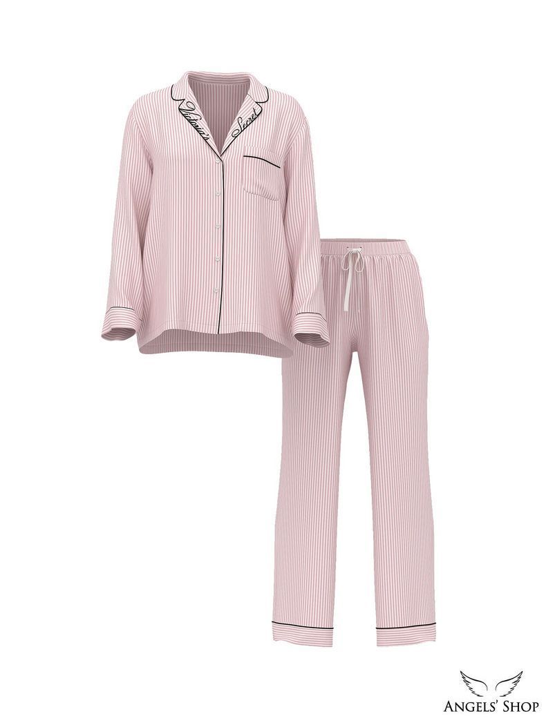 Сатинова піжама Signature Satin Long Pajama Set Victoria's Secret