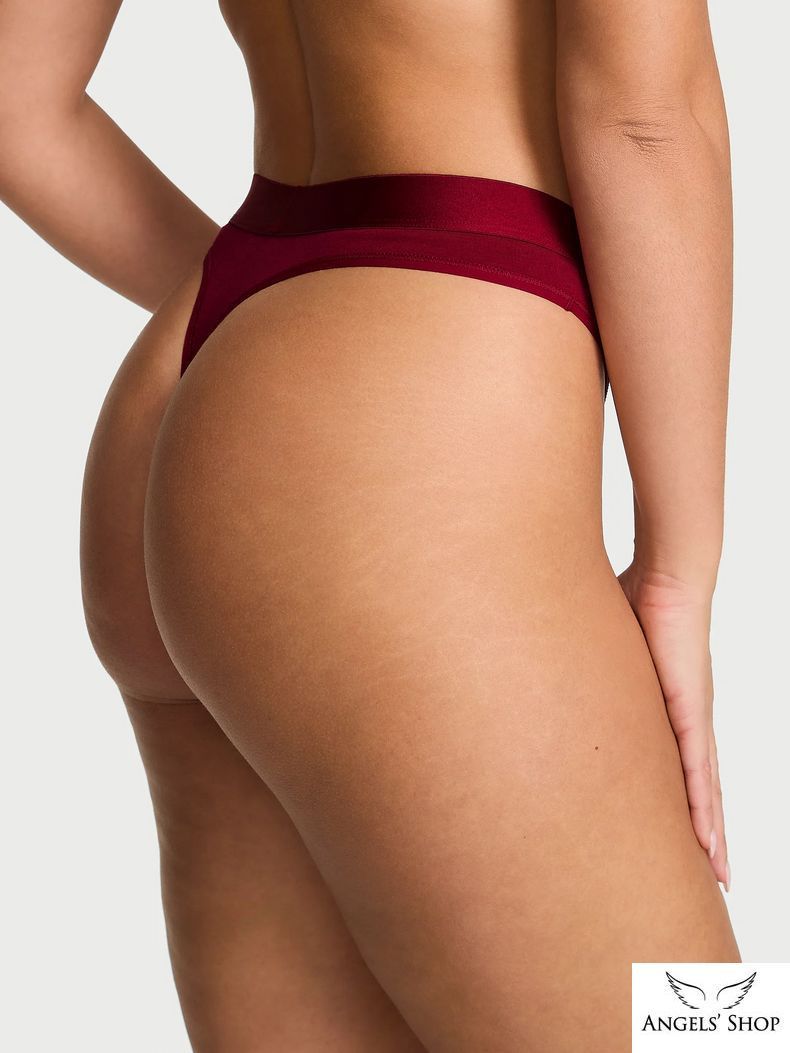 Трусики-стринги Logo Cotton Heart Shine Patch Thong Panty Victoria's Secret