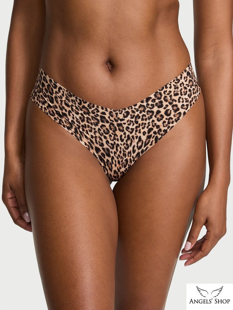 Леопардовые трусики-стринги No-Show Thong Panty леопардовый
