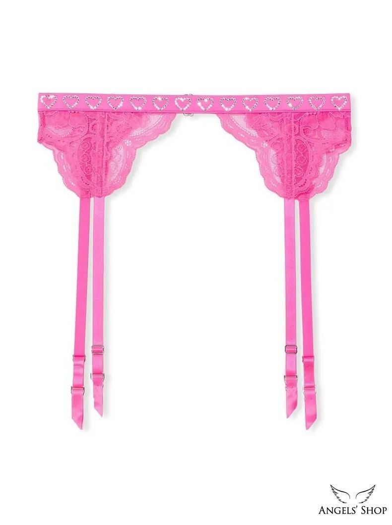 Рожевий пояс для панчіх Shine Strap Garter Heart Victoria's Secret