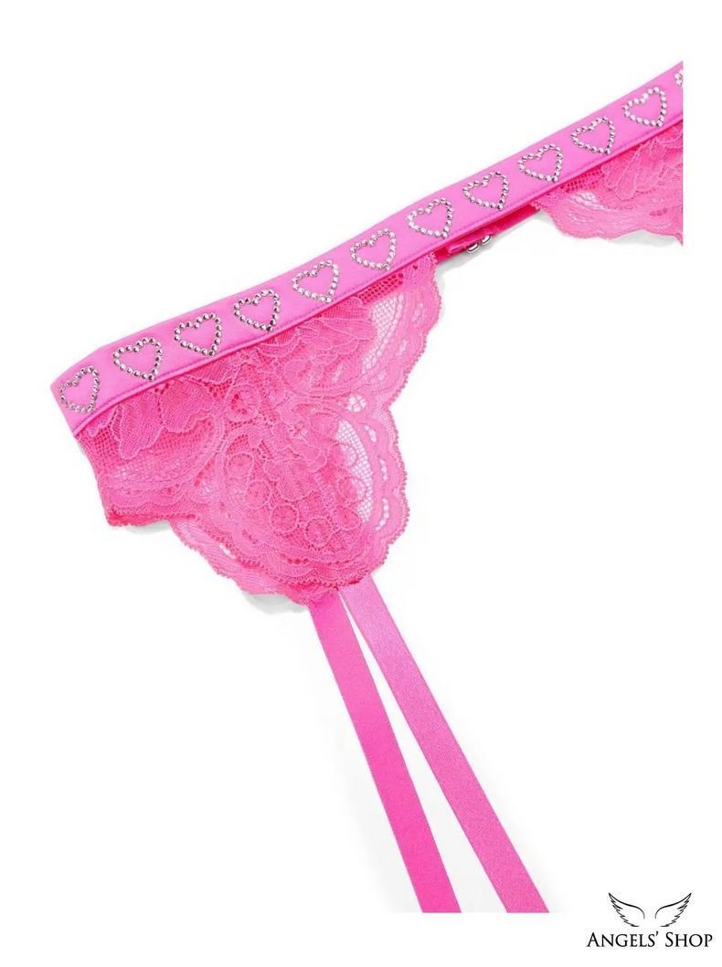 Рожевий пояс для панчіх Shine Strap Garter Heart Victoria's Secret