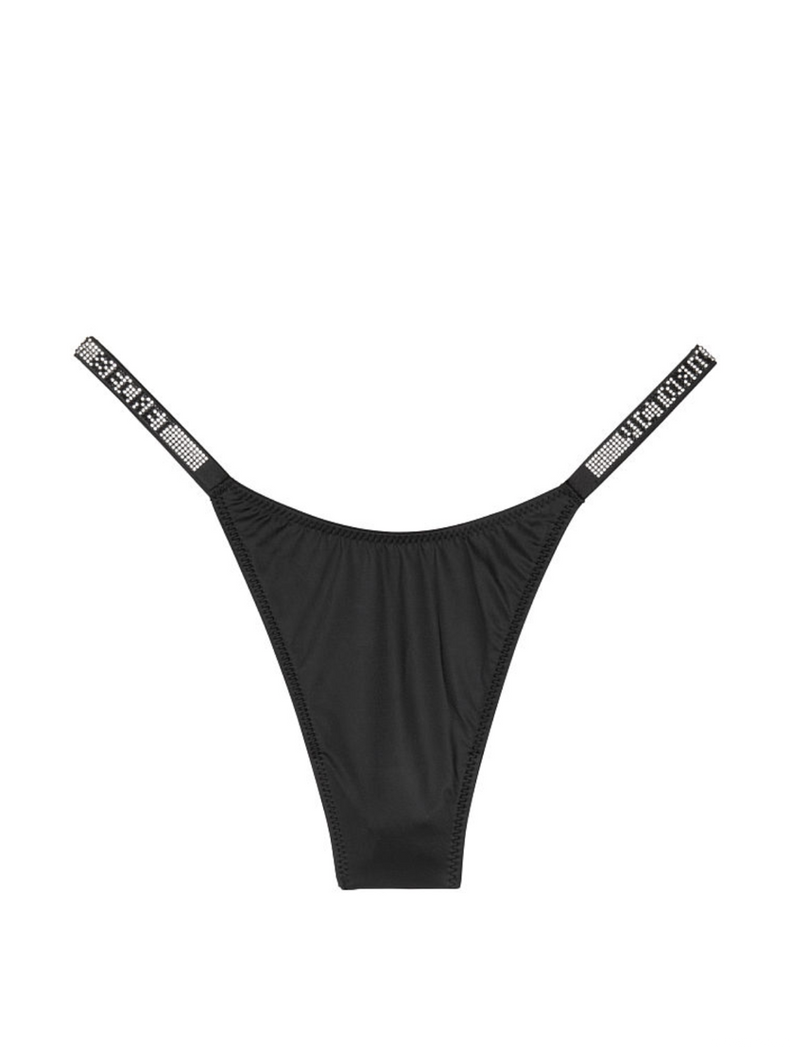 Чорний комплект білизни зі стразами Victoria’s Secret Bombshell Shine Strap, 32B, XS