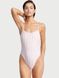 Суцільний купальник у рожеву смужку Victoria's Secret Essential Scoop One-Piece Swimsuit, L