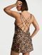 Сатиновий пеньюар Shine Strap Satin Slip Victoria's Secret леопардовий
