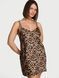 Сатиновий пеньюар Shine Strap Satin Slip Victoria's Secret леопардовий