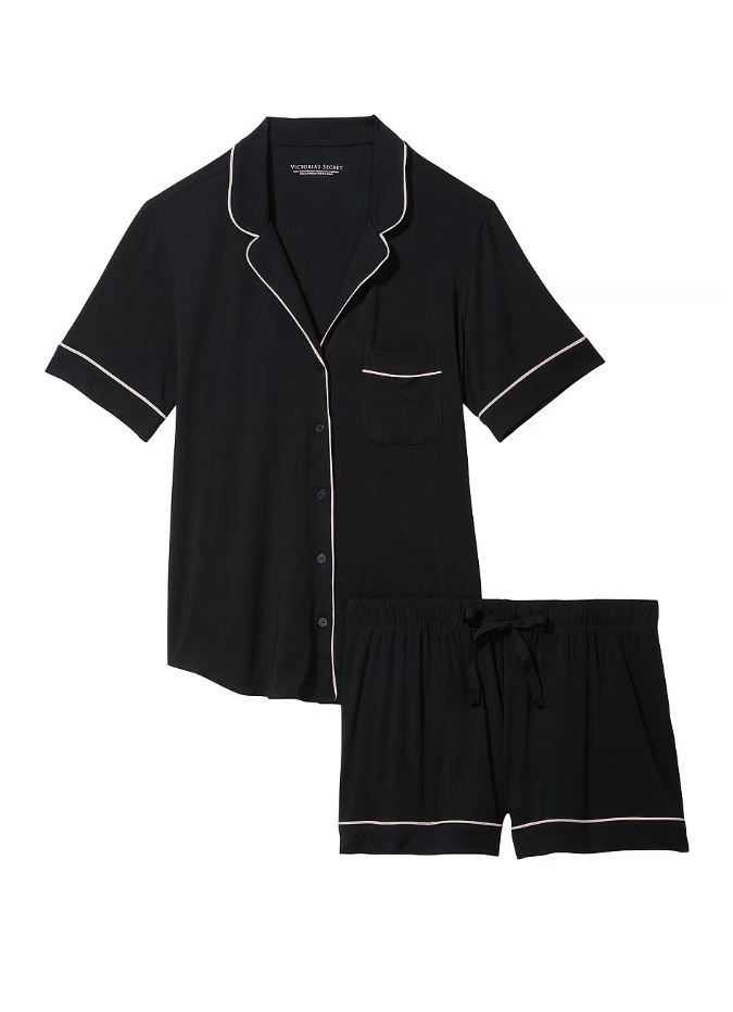 Чорна піжама з шортиками Victoria's Secret Modal Short PJ Set, XS