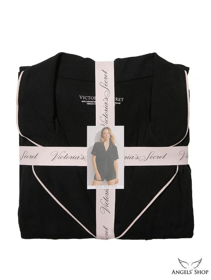 Чорна піжама з шортиками Victoria's Secret Modal Short PJ Set, XS