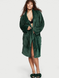 Изумрудный плюшевый халат Victoria’s Secret Logo Short Cozy Robe, M\L