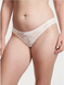 Женские белые трусики со стразами Victoria's Secret Bombshell Shine V-string Panty, XS