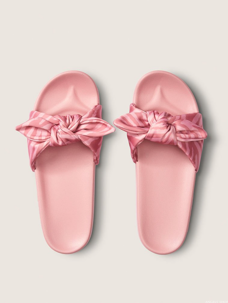 Рожеві пляжні шльопанці Victoria’s Secret Pink Bow Slides, S