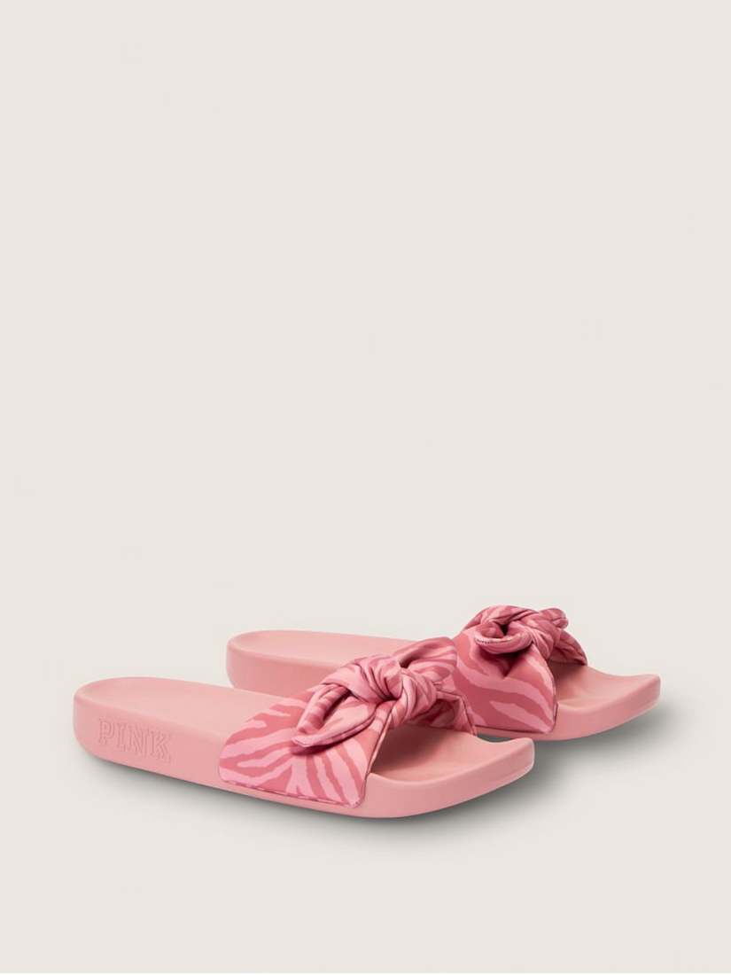 Розовые пляжные шлепанцы Victoria’s Secret Pink Bow Slides, S