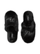Тапочки Pink Faux Fur Closed-Toe Slippers Black, XL