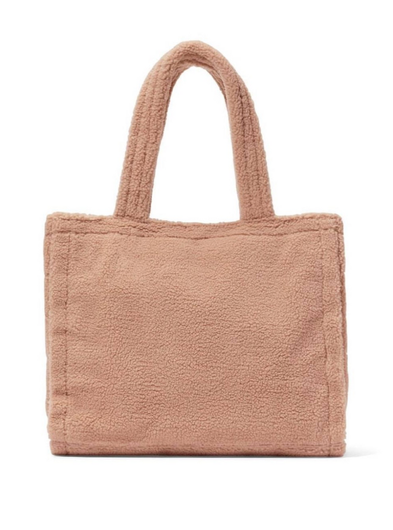 Бежевая плюшевая сумка Victoria’s Secret Cozy Plush Fleese Tote Bag Sherpa Warm Brown