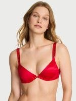 Красный бюстгальтер Logo Shine Strap Lightly Lined Low-Cut Demi Bra красный