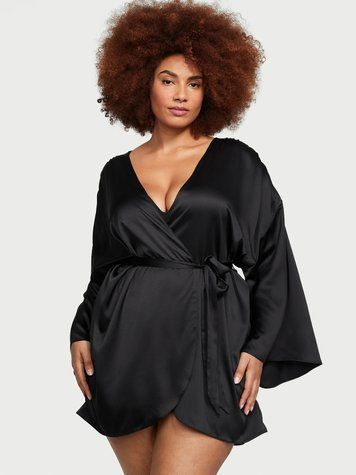 Сатиновий халат Satin Short Robe Victoria&rsquo;s Secret, M\L