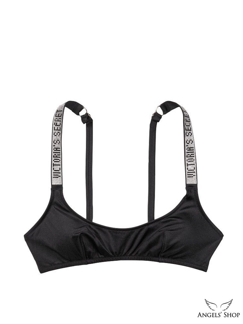 КУПАЛЬНИК зі стразами SHINE STRAP TULUM SCOOP BRAZILIAN VICTORIA'S SECRET, L, S