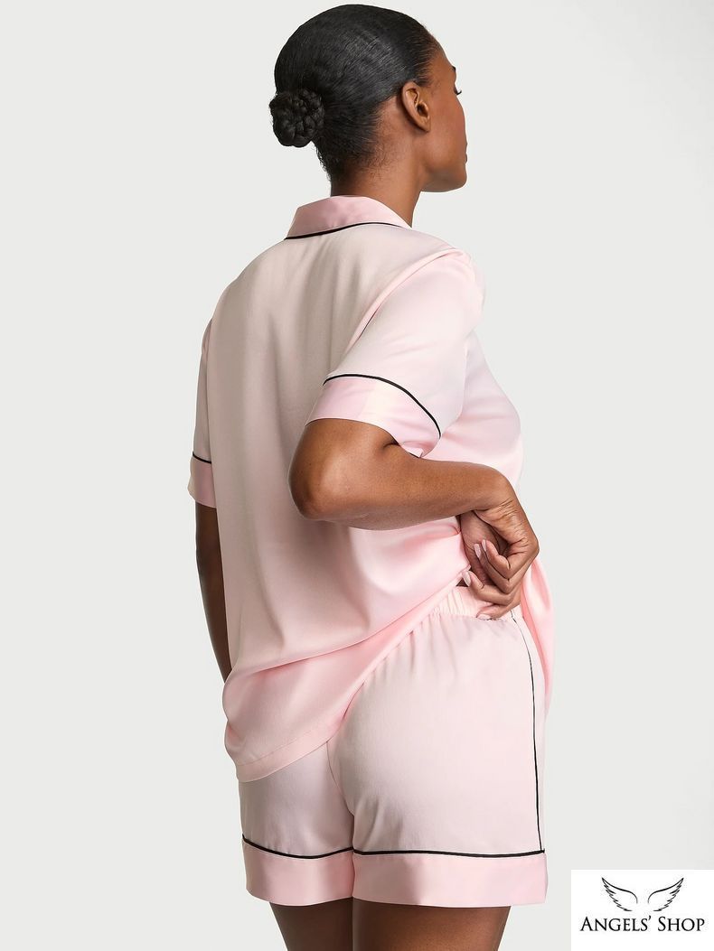 Сатиновая пижама Glazed Satin Short Pajama Set Victoria's Secret