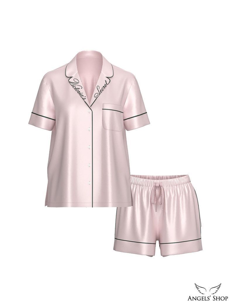 Сатиновая пижама Glazed Satin Short Pajama Set Victoria's Secret