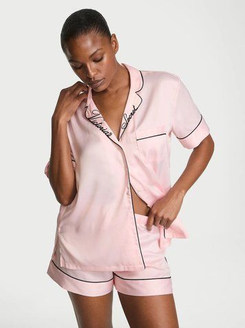 Сатинова піжама Glazed Satin Short Pajama Set Victoria's Secret, S