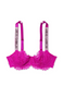 Розовый кружевной бюстгальтер со стразами Victoria's Secret Wicked Unlined Lace, 34D