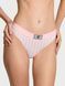 Трусики-стринги в полоску Victoria's Secret Logo Cotton Shine Patch Thong в полоску