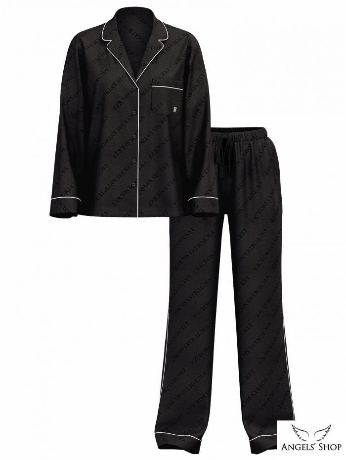Сатинова піжама Satin Long Pajama Set Victoria's Secret