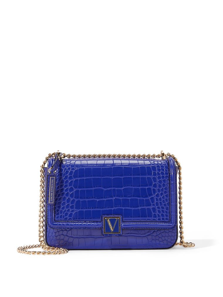 Синяя сумка Victoria’s Secret The Victoria Medium Shoulder Bag