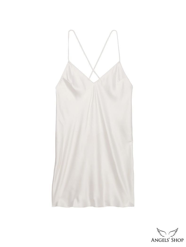 Сатиновий пеньюар Satin Open-Back Slip Dress Victoria's Secret