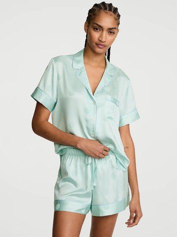 Сатинова піжама Signature Satin Short Pajama Set Victoria's Secret