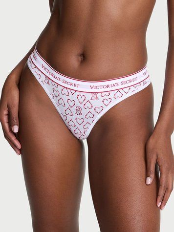 Трусики-стрінги Logo Cotton Thong Panty Victoria&rsquo;s Secret