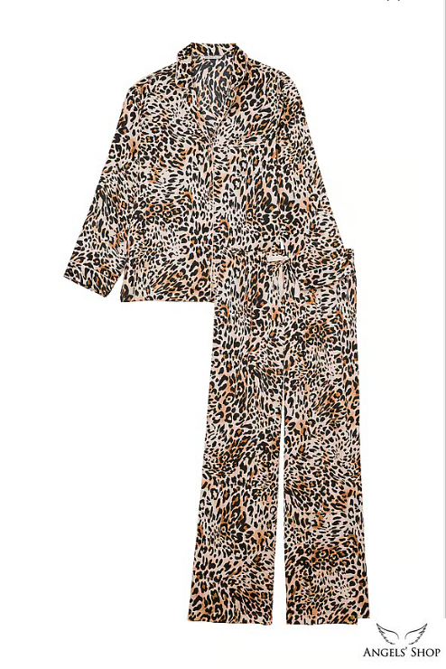 Сатинова піжама Victoria's Secret Satin Long PJ Set, L