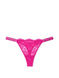 Женские кружевные трусики со стразами Victoria's Secret Bombshell Shine Strap Thong Panty Lace, XS
