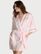 Сатиновий халат Pretty Blossom Iconic Stripe Satin Short Robe Victoria's Secret