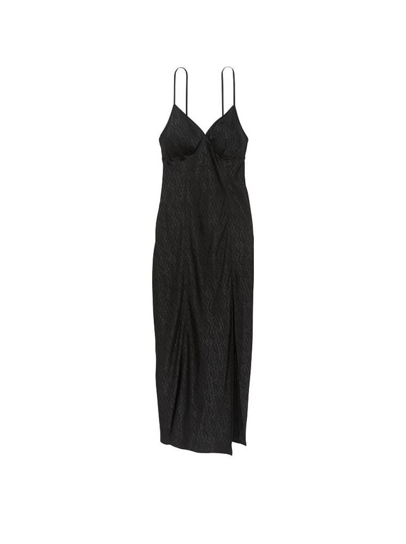 Платье/Ночная Рубашка Слип Дрес Victoria's Secret Icon Satin Midi Slip, S