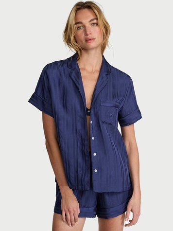 Сатинова піжама Signature Satin Short Pajama Set Victoria's Secret