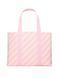 Сумка розовая в полоску Victoria&rsquo;s Secret Cotton Canvas Tote в полоску